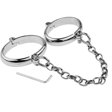 Metal Handcuffs and Ankle Cuffs with Chain / BDSM Restraints / Sex Toys for Women and Men - EVE's SECRETS